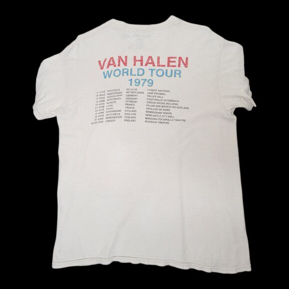 Van Halen 1979 Tour Graphic T-Shirt Size Medium Tee Vintage Rock Music Skater - Picture 2 of 9